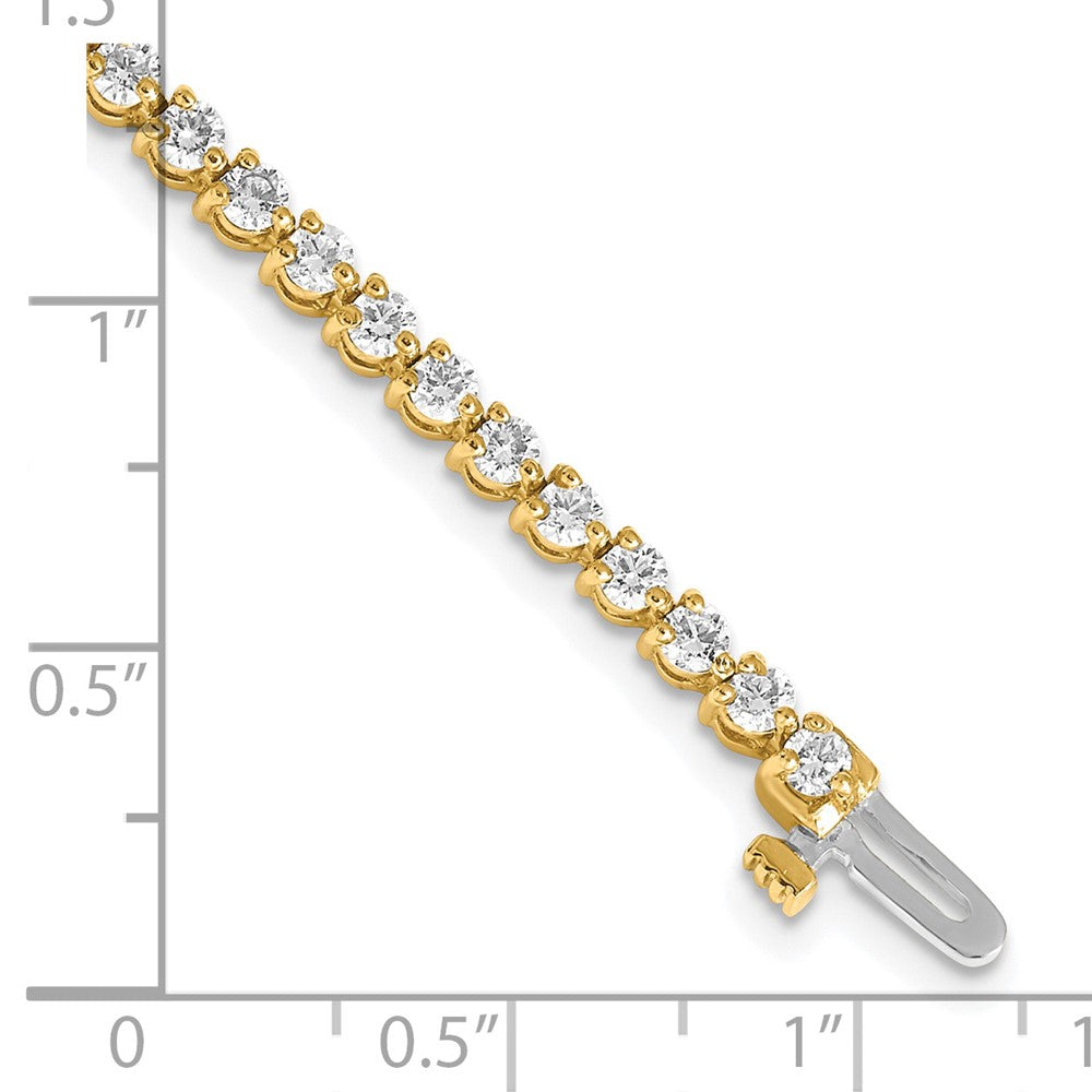 14K Yellow Gold True Origin 2 3/4 Carat Lab Grown Diamond Vs D E F Tennis Bracelet