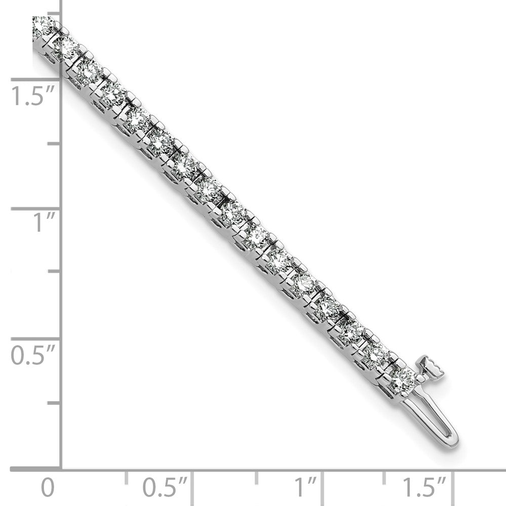 14K White Gold True Origin 2 7/8 Carat Lab Grown Diamond Vs D E F Tennis Bracelet