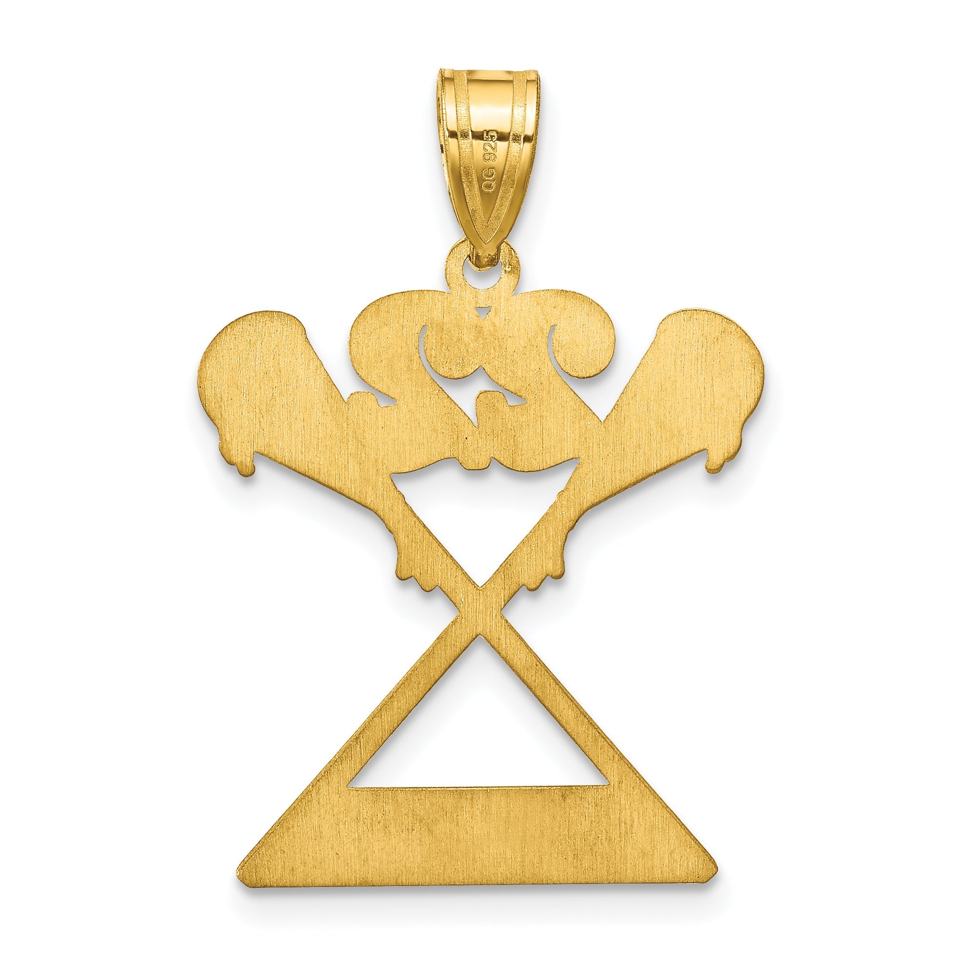 Gold Plated Sterling Silver/Gold Personalized Lacrosse Pendant