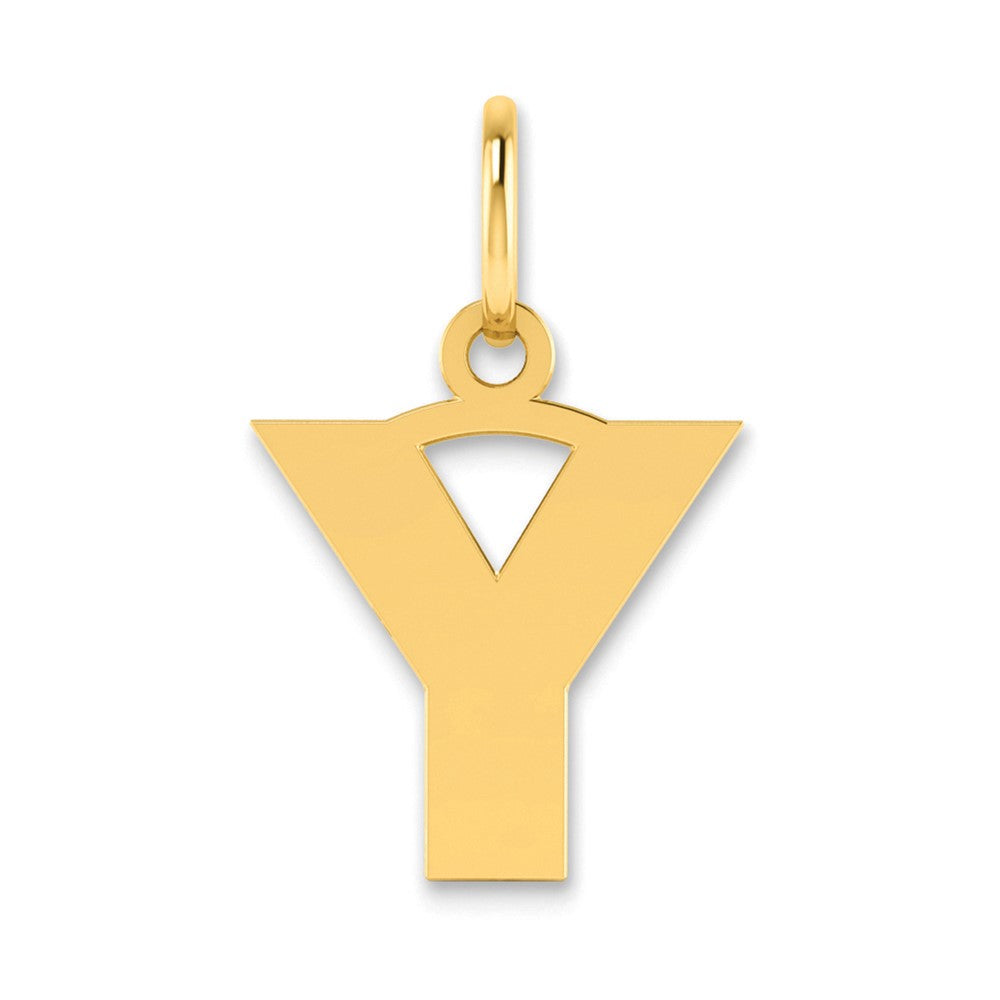 14K Yellow Gold 14Ky Letter Y Initial Pendant