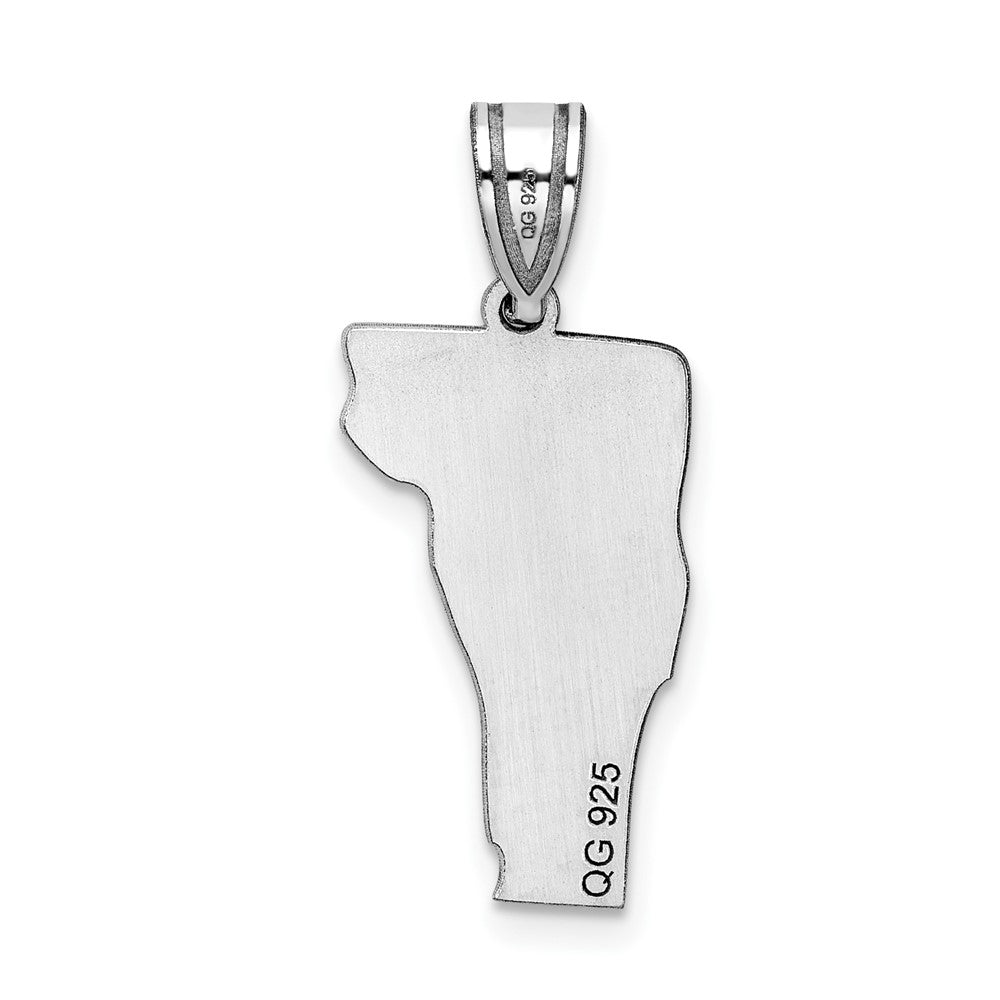 14K White Gold 14Kw Vermont State Pendant