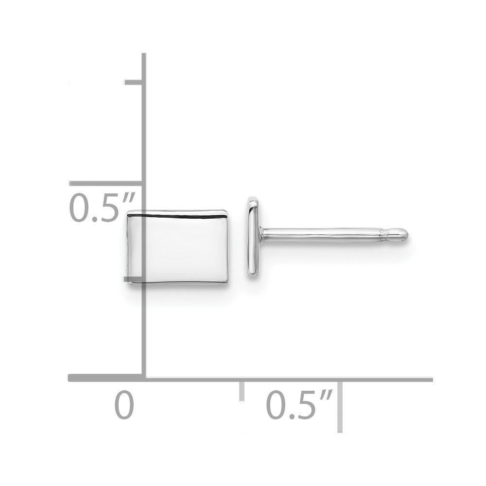 Sterling Silver Silver/Rhodium Plated Colorado State Earrings
