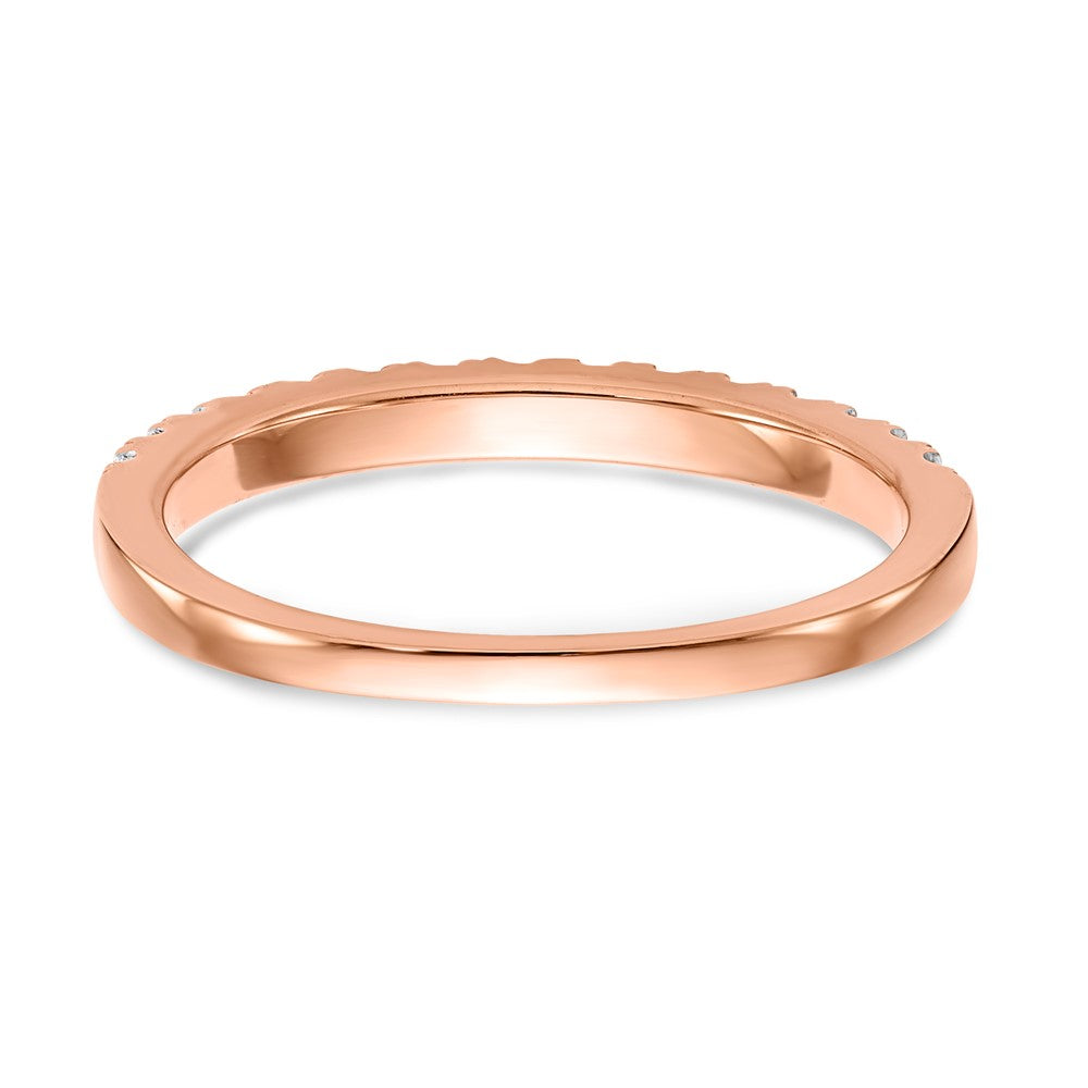 14k rose gold real diamond wedding band rm2610b 033 raa
