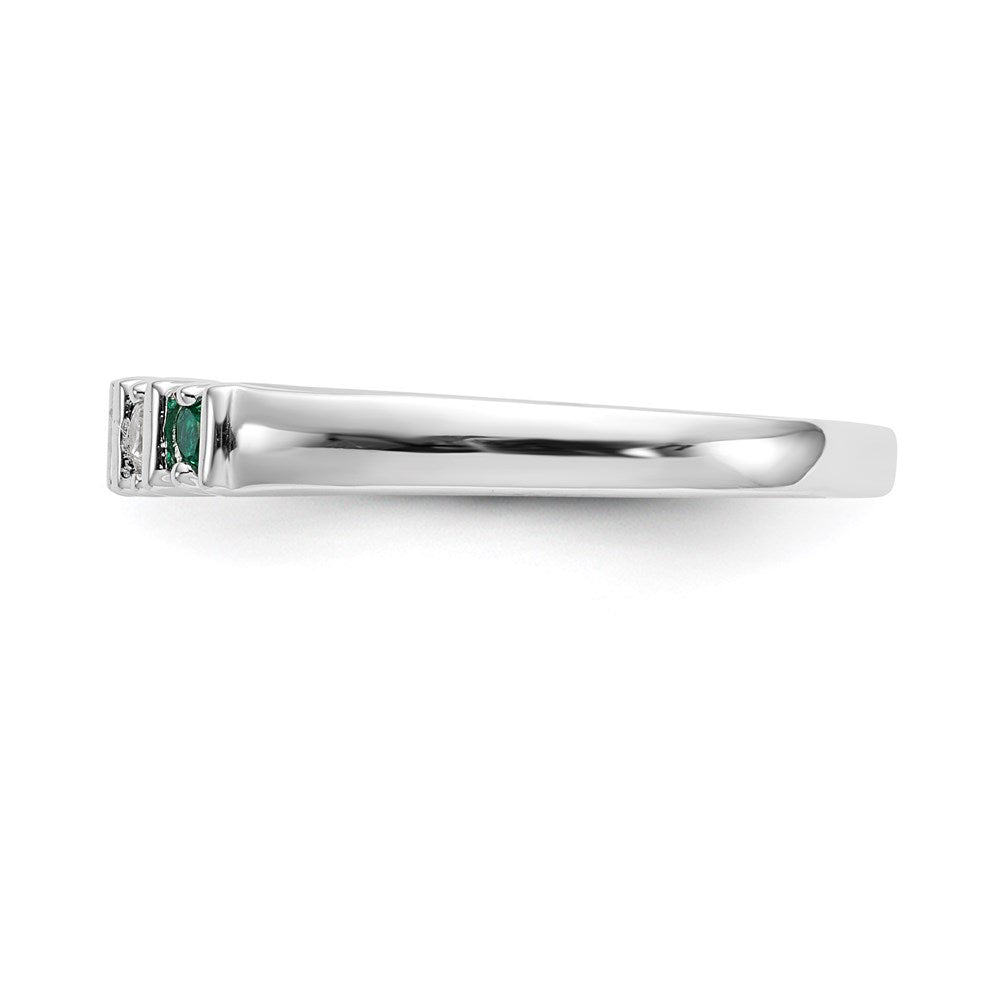 14k white gold real diamond w emerald band rm3289b em 008 waa