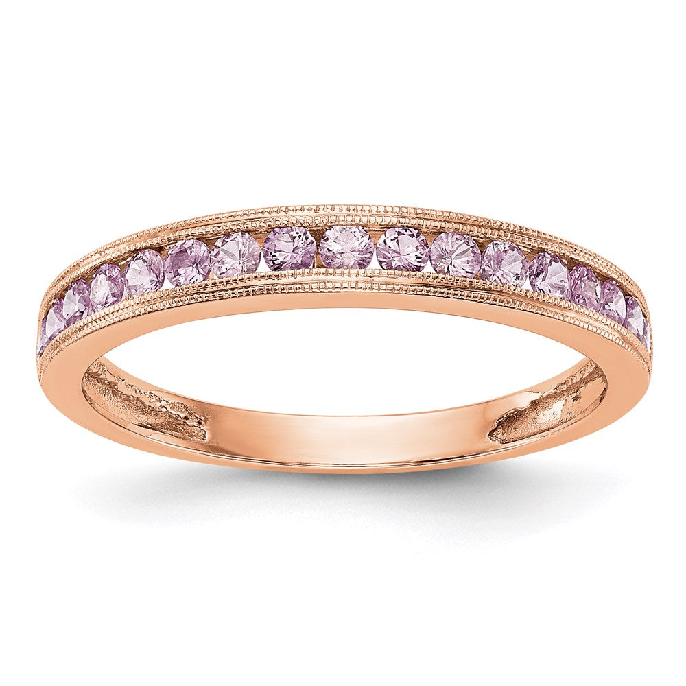 14k rose gold pink sapphire band rm3454b psap r
