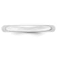 Solid 10K White Gold 3mm Light Weight Comfort Fit Men's/Women's Wedding Band Ring Size 6