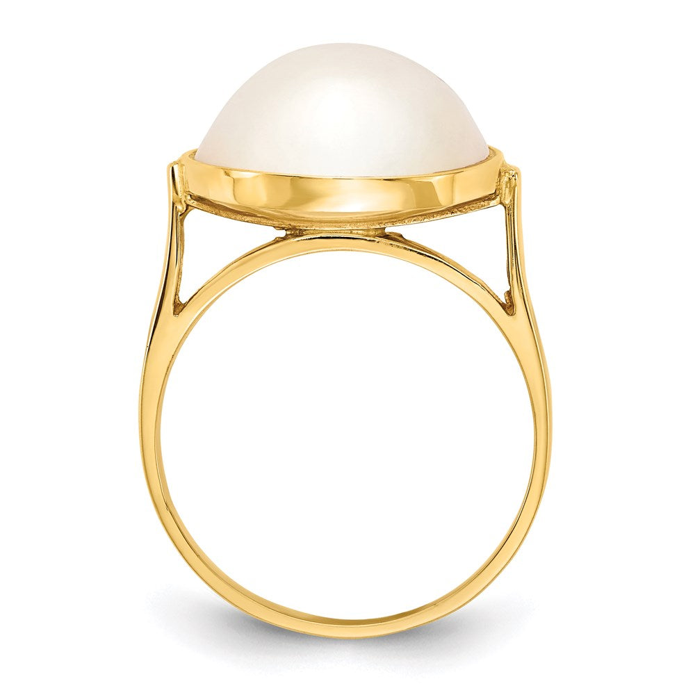14k yellow gold 13 14mm saltwater cultured mabe pearl ring y13943pl