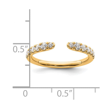 True Origin 14K Yellow Gold 3/8 carat Lab Grown Diamond VS+ F+ Complete Wedding Band Ring