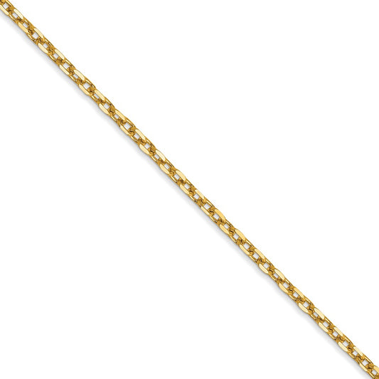 14K Yellow Gold 1.8mm D/C Round Open Link Cable Chain (100 Inch Spool)