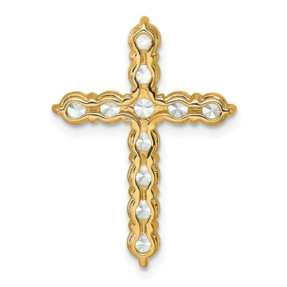 14K Yellow Gold Certified Lab Grown Diamond 2ctw VS/SI FGH Cross Pendant