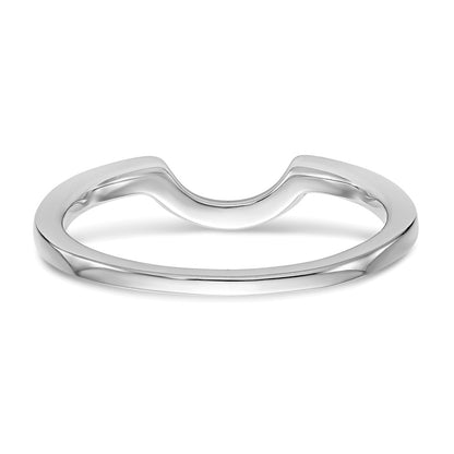 14K White Gold Contoured Wedding Band Ring