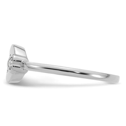 0.33 CT. T.W. Composite Pear-Shaped Natural Diamond Scallop Frame Engagement Ring in Solid 10K White Gold