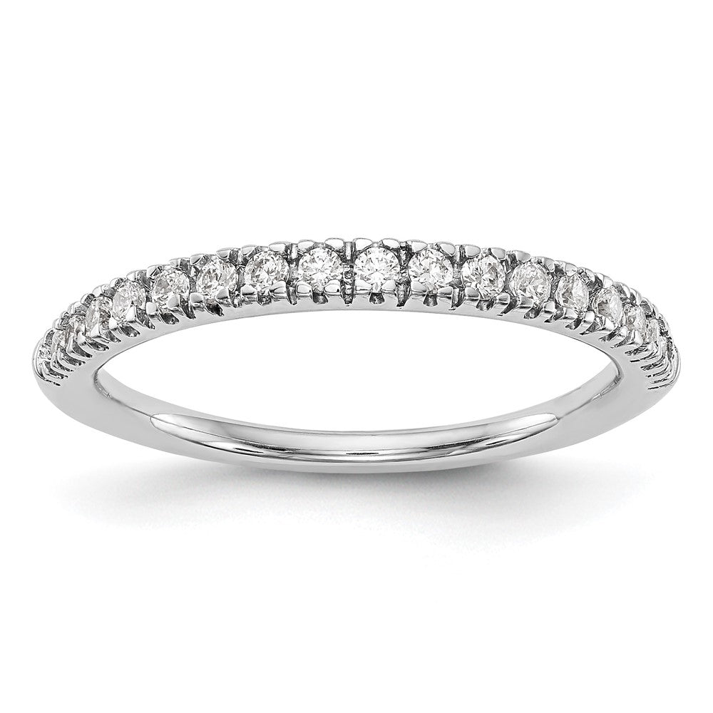True Origin 14K White Gold 1/4 carat Lab Grown Diamond VS+ F+ Complete Wedding Band Ring
