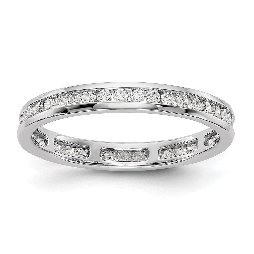 Platinum Diamond Channel Set Eternity Wedding Band Ring