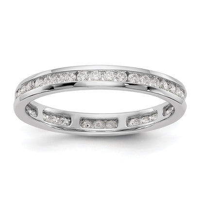 Platinum Diamond Channel Set Eternity Wedding Band Ring