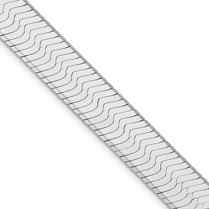 Sterling Silver Rhodium-plated 10.5mm Magic Herringbone 24 Inch Chain