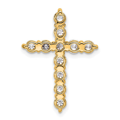 14K Yellow Gold Certified Lab Grown Diamond 1.5ctw VS/SI FGH Cross Pendant