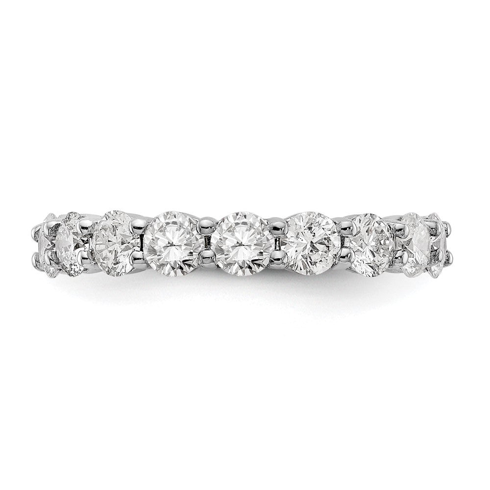 Platinum Diamond Shared Prong Eternity Wedding Band Ring