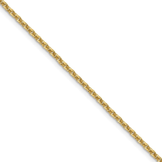 14K Yellow Gold 2mm Round Open Link Cable Chain (100 Inch Spool)