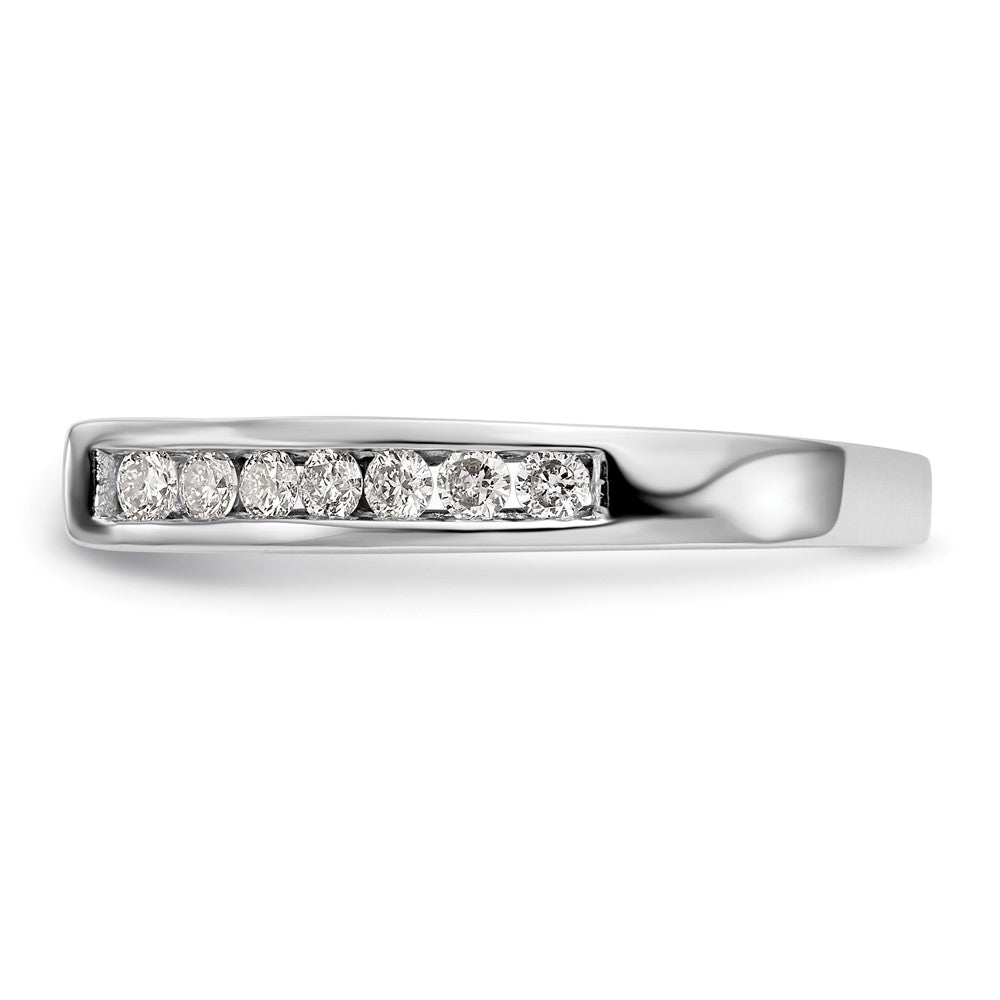 14K White Gold Peg Set 1/3 carat Channel-set Diamond Semi-mount Engagement Ring
