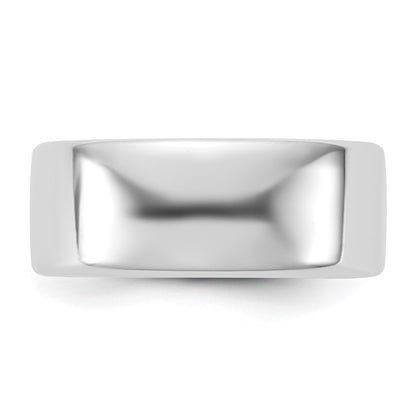 14k White Gold 8mm European Comfort Fit Wedding Band Ring