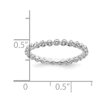 True Origin 14K White Gold 7/8 carat Lab Grown Diamond VS+ F+ Size 9 Complete Eternity Wedding Band Ring