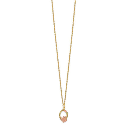 10k Tri Color Tri-Color Black Hills Gold Butterfly Necklace