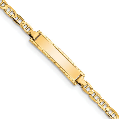 10k Yellow Gold Anchor Link ID Bracelet