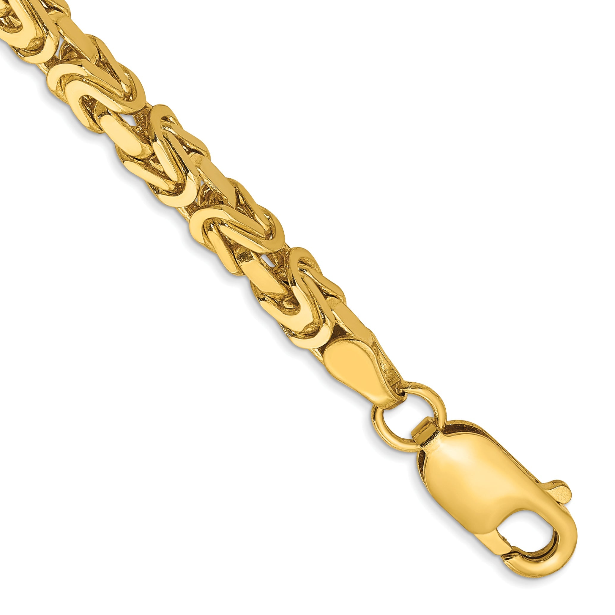 7 Inch 10K Yellow Gold 10K 3.25mm Byzantine Chain Bracelet