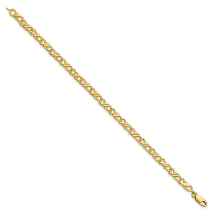 10k Yellow Gold Solid Polished Fancy Bracelet
