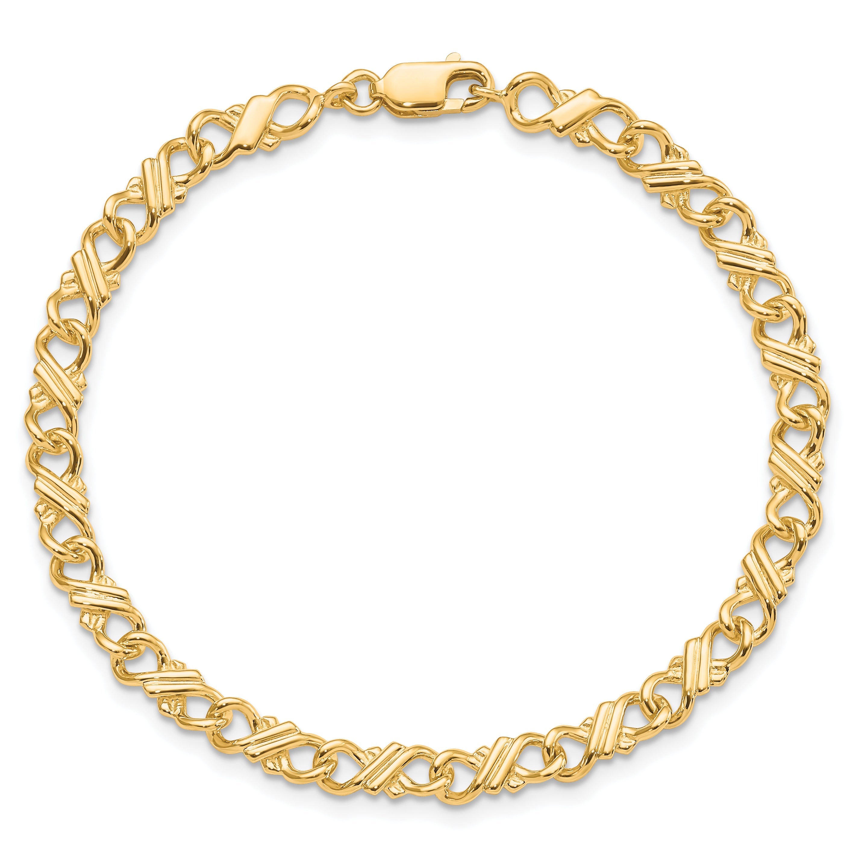 10k Yellow Gold Solid Polished Fancy Bracelet