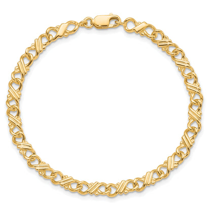 10k Yellow Gold Solid Polished Fancy Bracelet