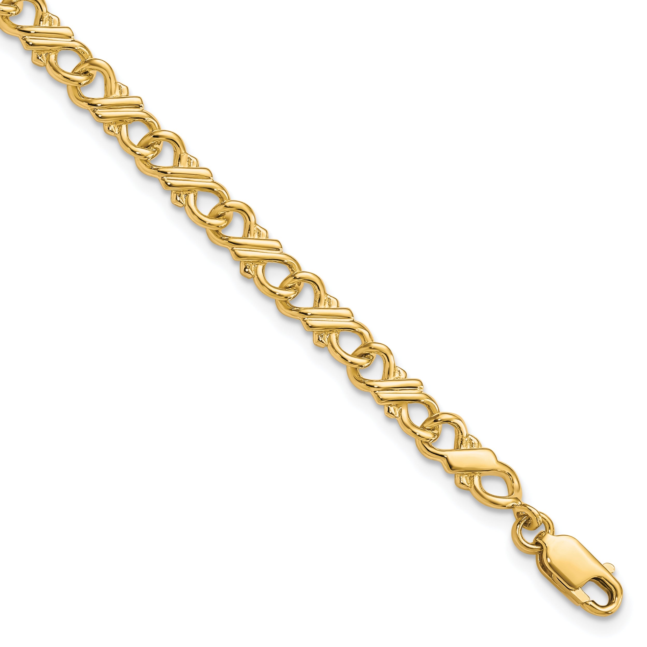 10k Yellow Gold Solid Polished Fancy Bracelet