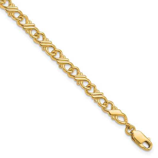 10k Yellow Gold Solid Polished Fancy Bracelet