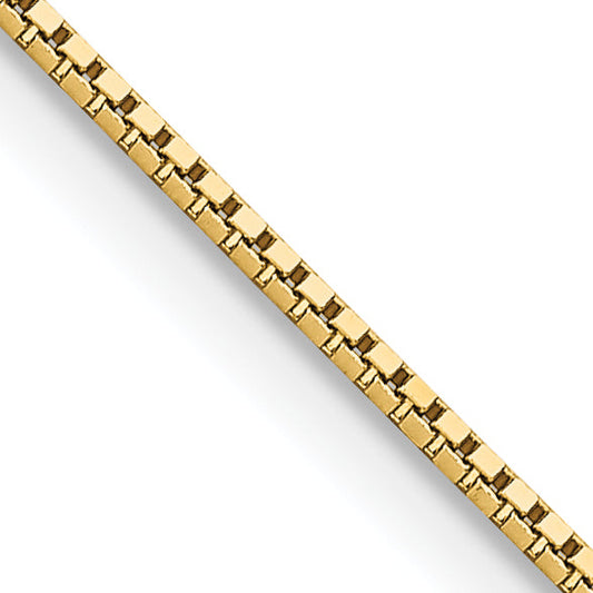 22 Inch 10K Yellow Gold .95mm Box Chain Necklace