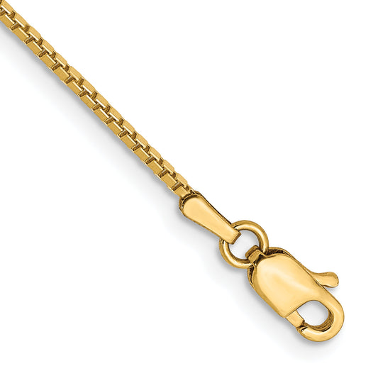 7 Inch 10K Yellow Gold 1.05mm Box Chain Bracelet