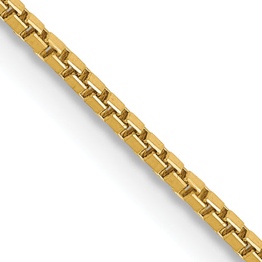 3 Inch 10K Yellow Gold 1.05mm Box Chain Necklace