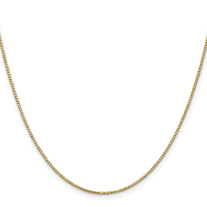 24 Inch 10k Yellow Gold 1.1mm Box Chain Necklace