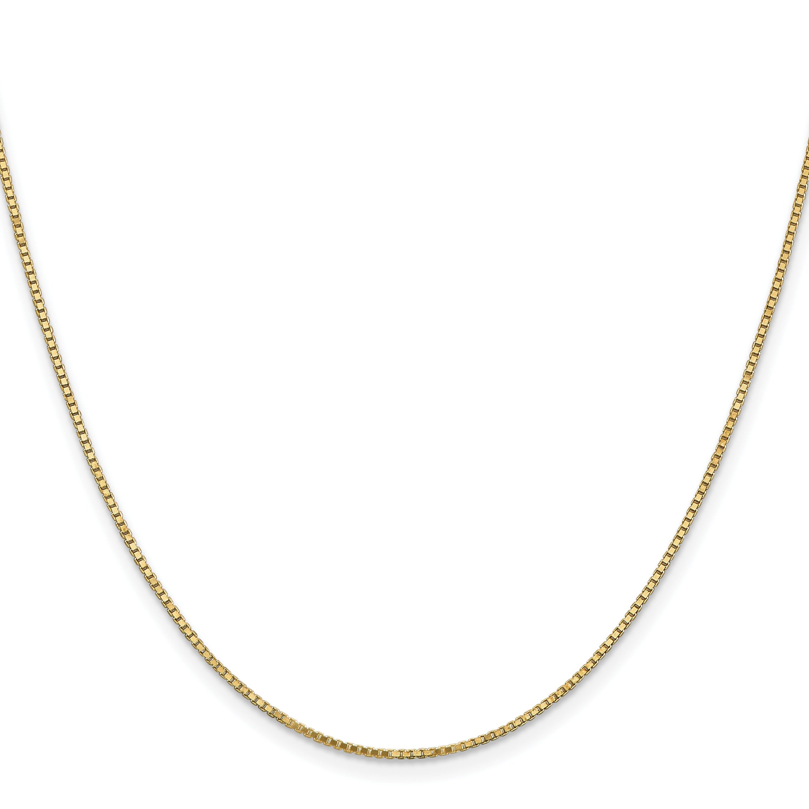 18 Inch 10k Yellow Gold 1.1mm Box Chain Necklace