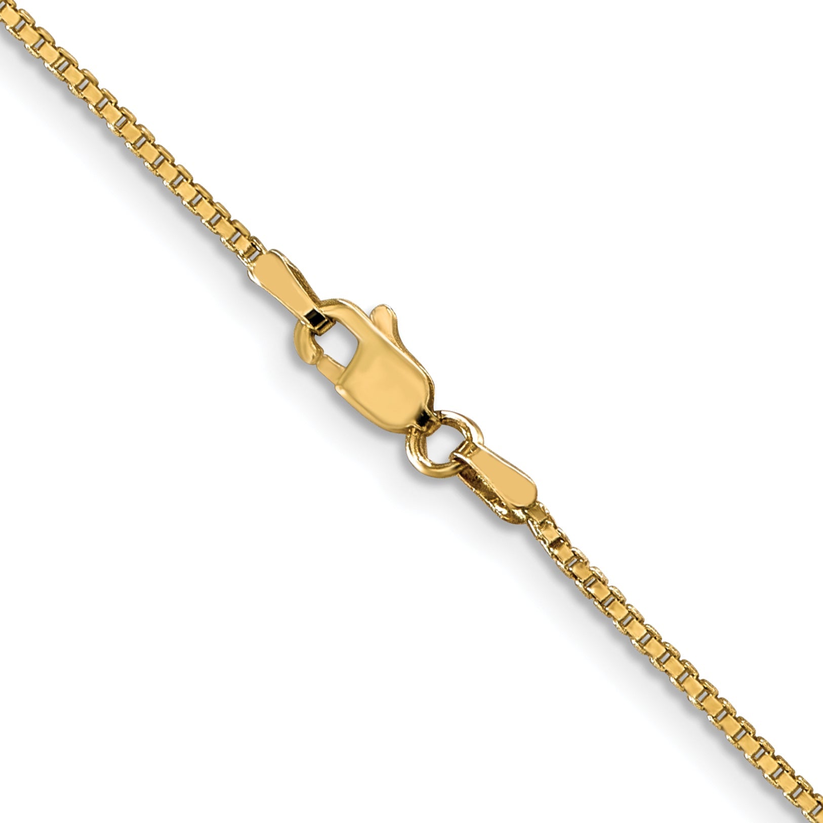 2 Inch 10k Yellow Gold 1.1mm Box Chain Necklace