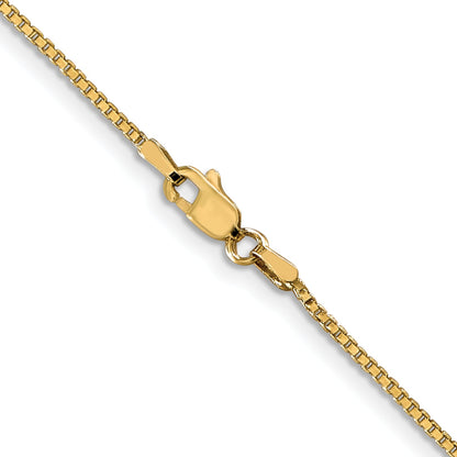 22 Inch 10k Yellow Gold 1.1mm Box Chain Necklace
