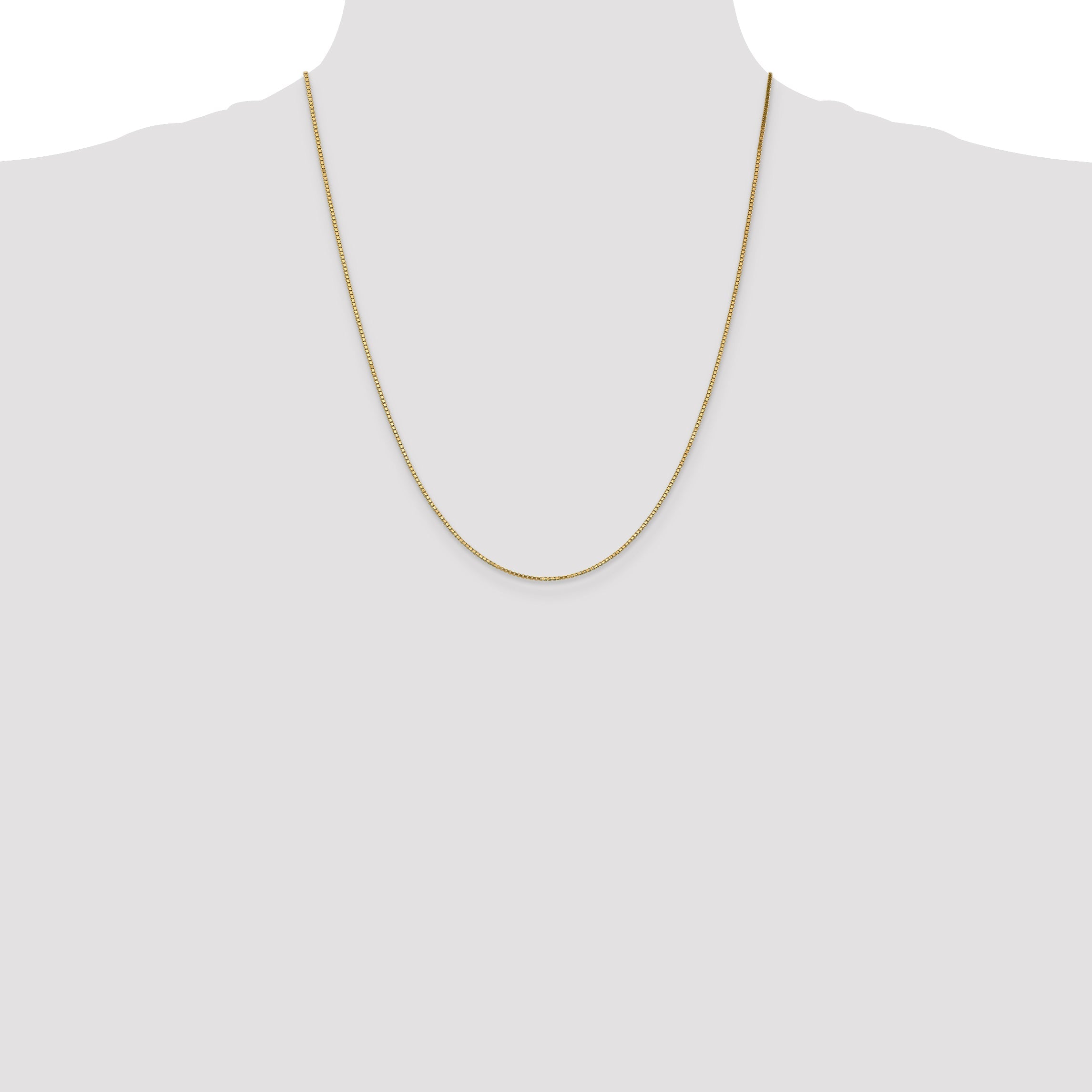 22 Inch 10k Yellow Gold 1.1mm Box Chain Necklace