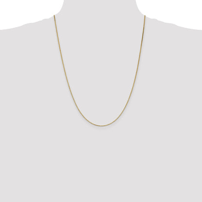 24 Inch 10k Yellow Gold 1.1mm Box Chain Necklace