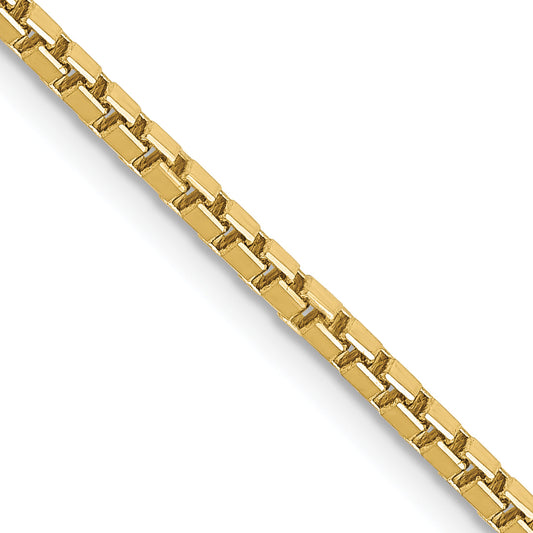 18 Inch 10k Yellow Gold 1.9mm Box Chain Necklace