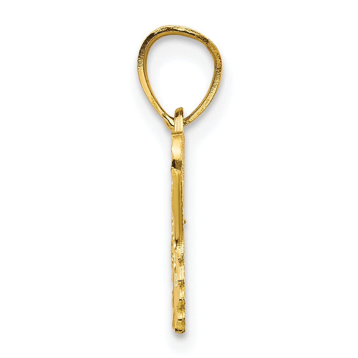 10k Yellow Gold Diamond-Cut Butterfly Charm