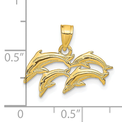 10k Yellow Gold Dolphin Charm