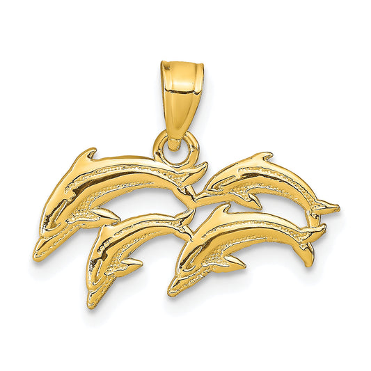 10k Yellow Gold Dolphin Charm