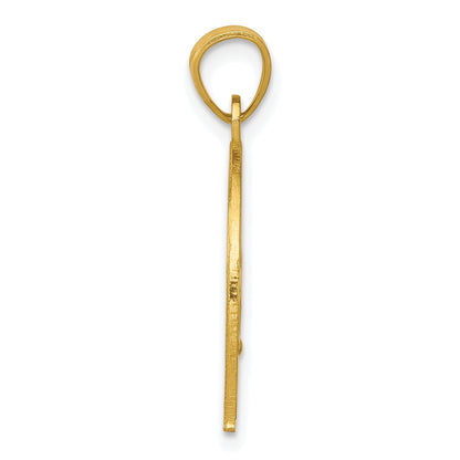 10k Yellow Gold Horseshoe W/Horse Charm