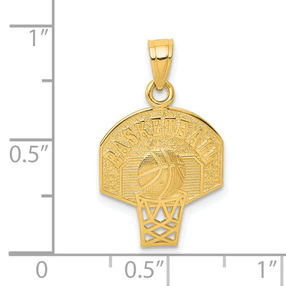 10k Yellow Gold Basketball Charm