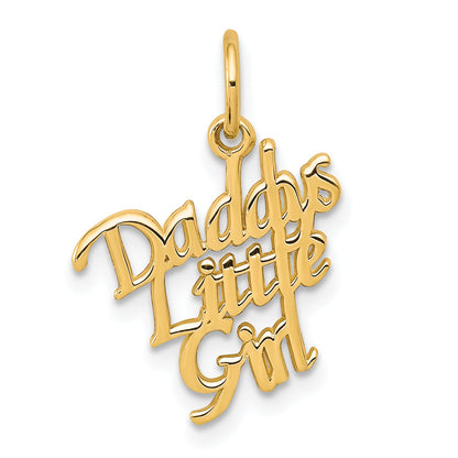 10k Yellow Gold DADDYS LITTLE GIRL Charm